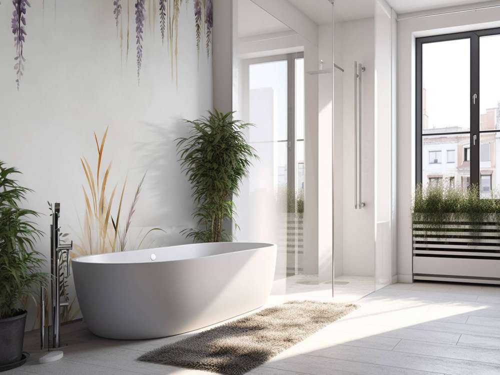 Wisteria and Field Grasses Blue