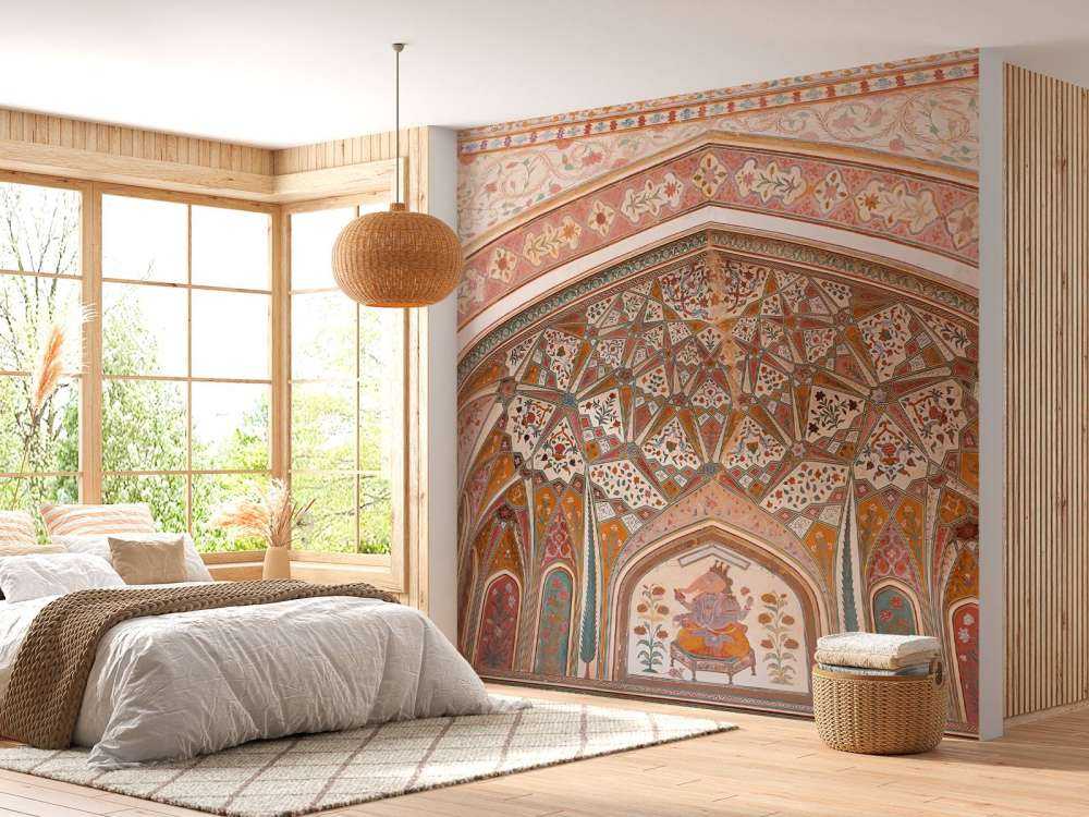 Richly painted Indian arch