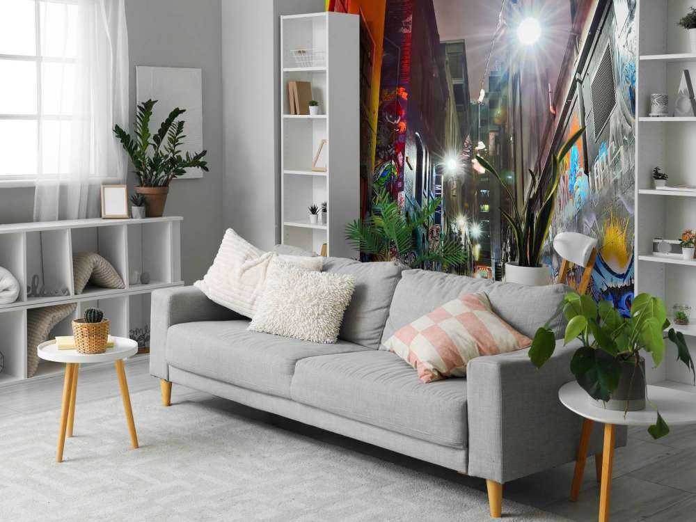 Street with graffiti