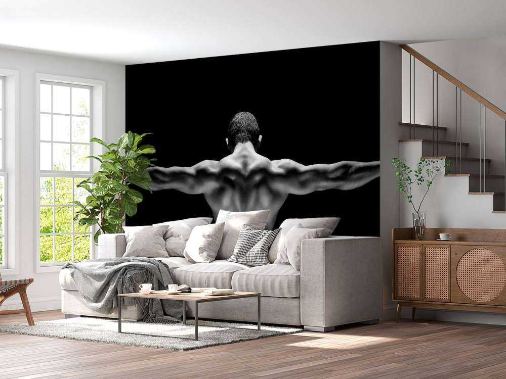 Man with outstretched arms