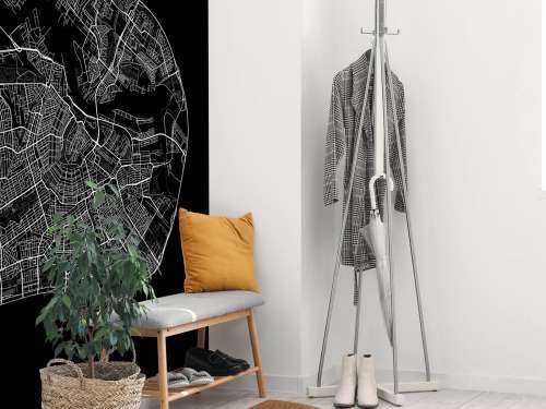 Map of Amsterdam, black