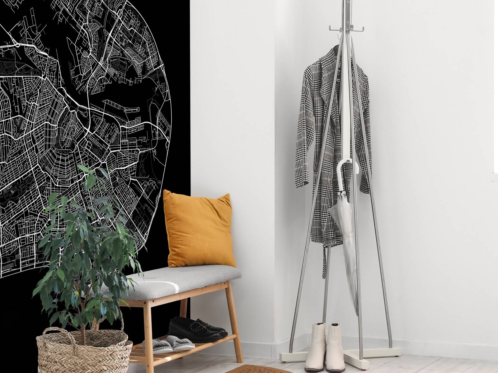 Map of Amsterdam, black