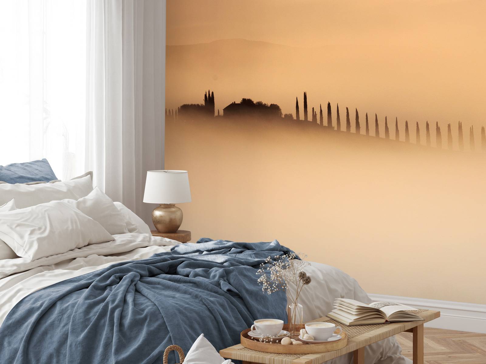 Foggy sunrise