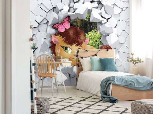 Lion in a wall