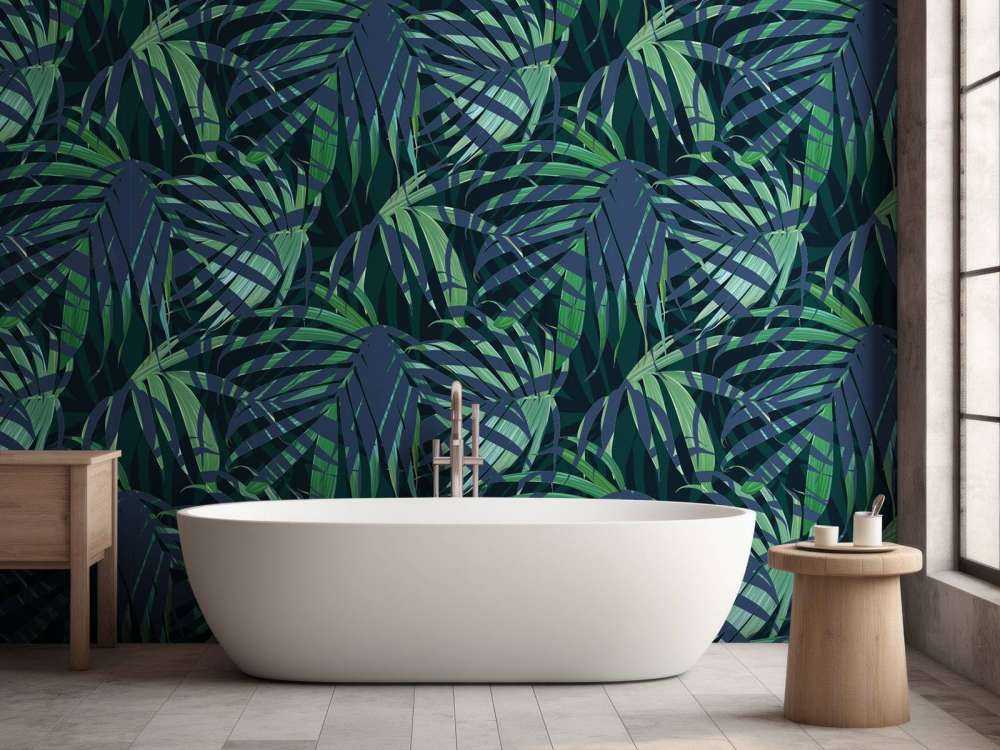 Green palm leaves