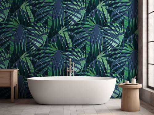 Green palm leaves