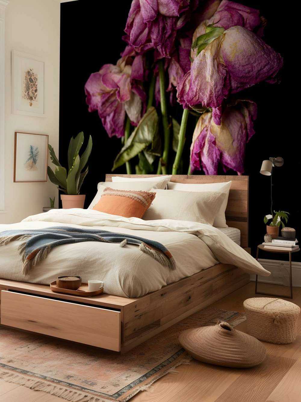 Gedroogde roze rozen