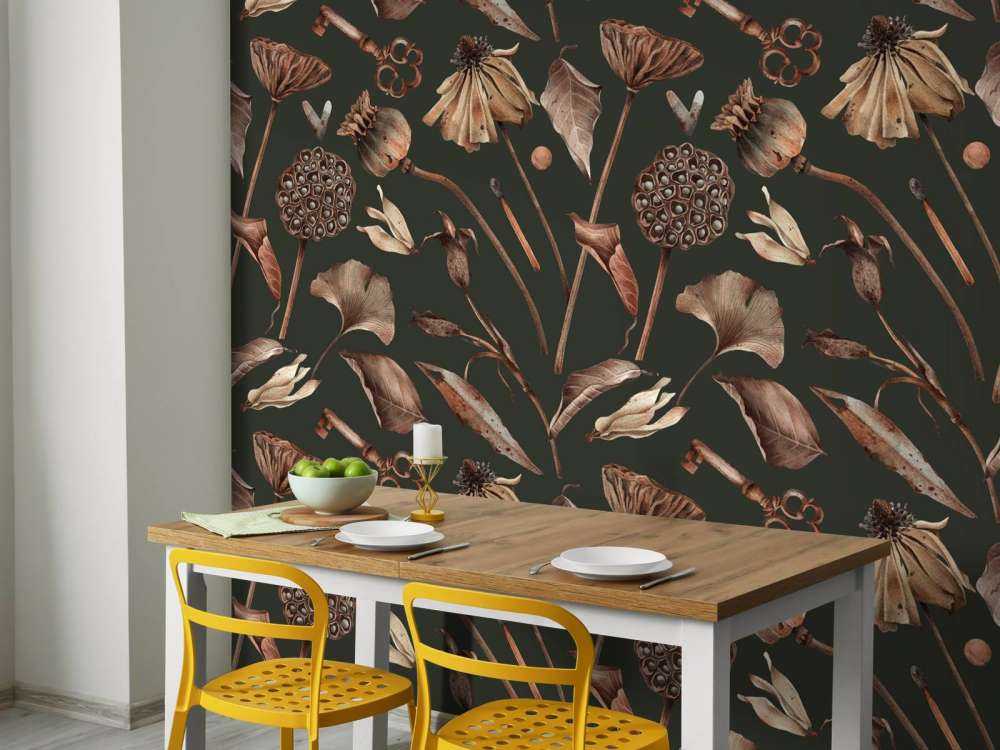 Droge bloemen patroon