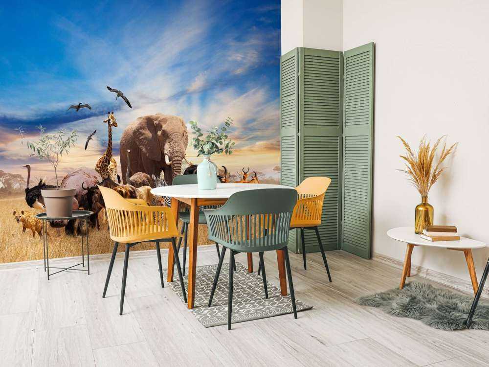 Group African animals