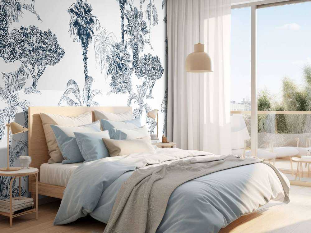 Tropical palms and trees