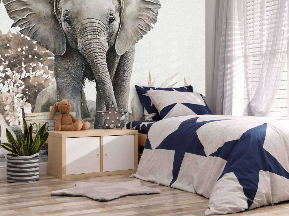 Elephant in the jungle taupe