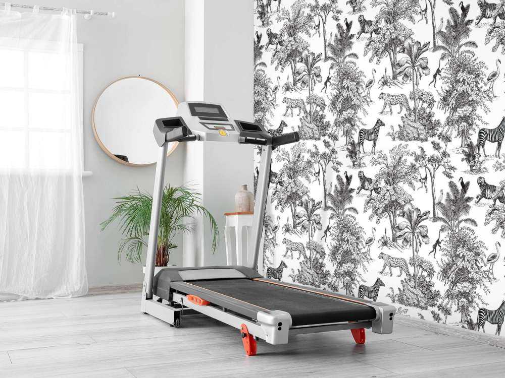 Jungle patroon in zwart-wit