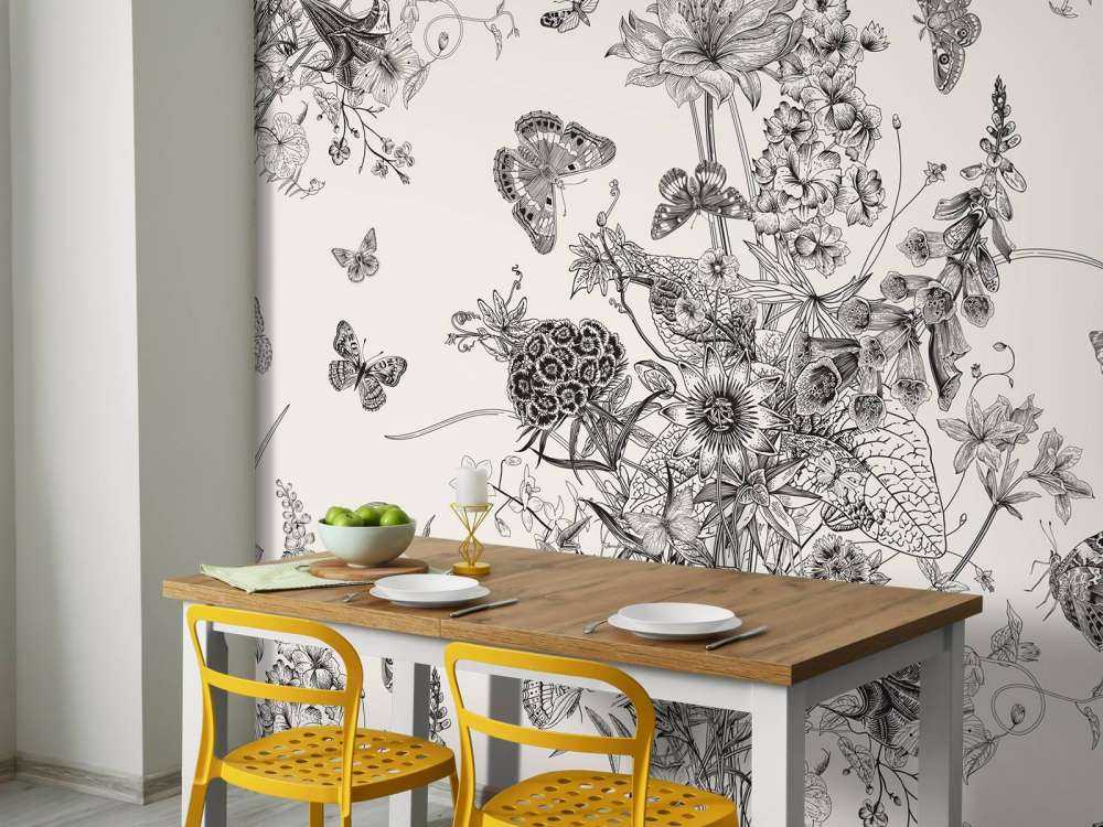 Bloemen in licht sepia