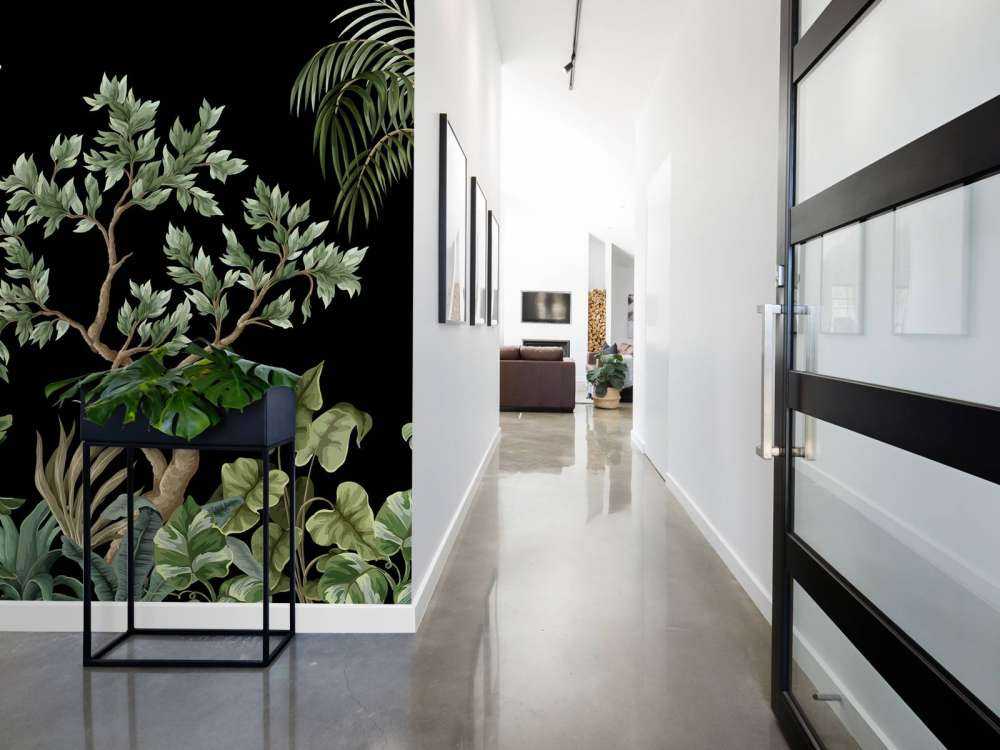 Trees with dark background