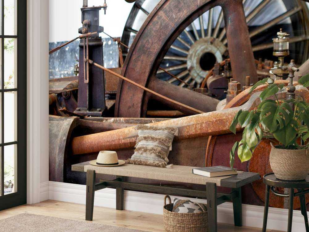 Part of a drive line of a steam engine (B) 