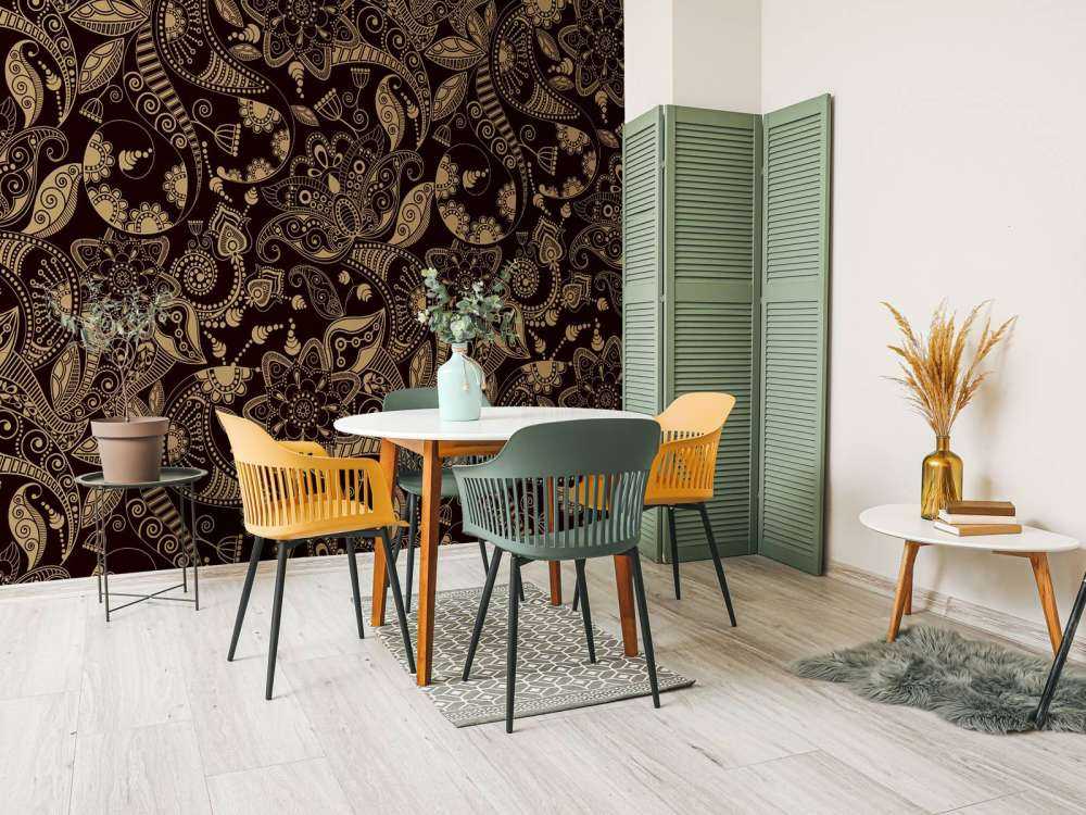 Golden flower patterns