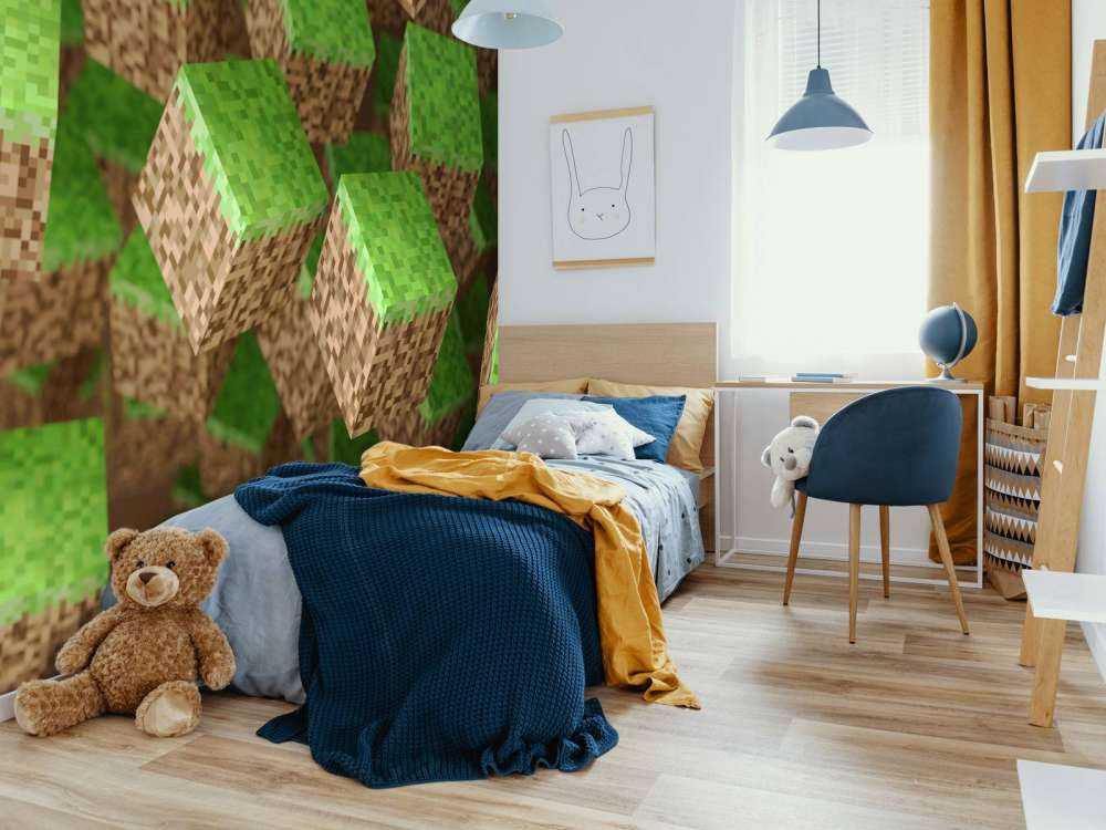 3D Minecraft grass blocks