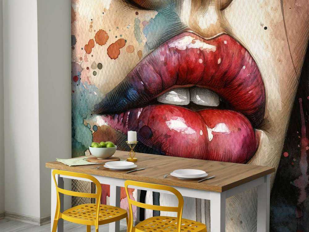 Watercolour Woman Lips #1