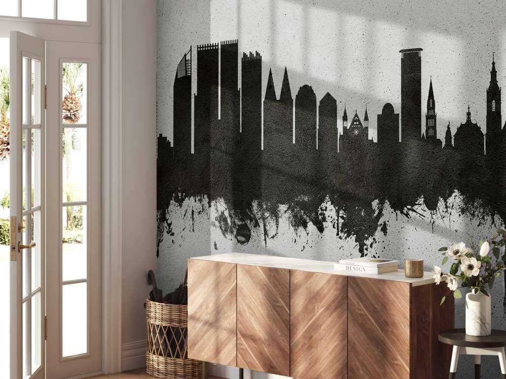 Watercolor skyline, The Hague