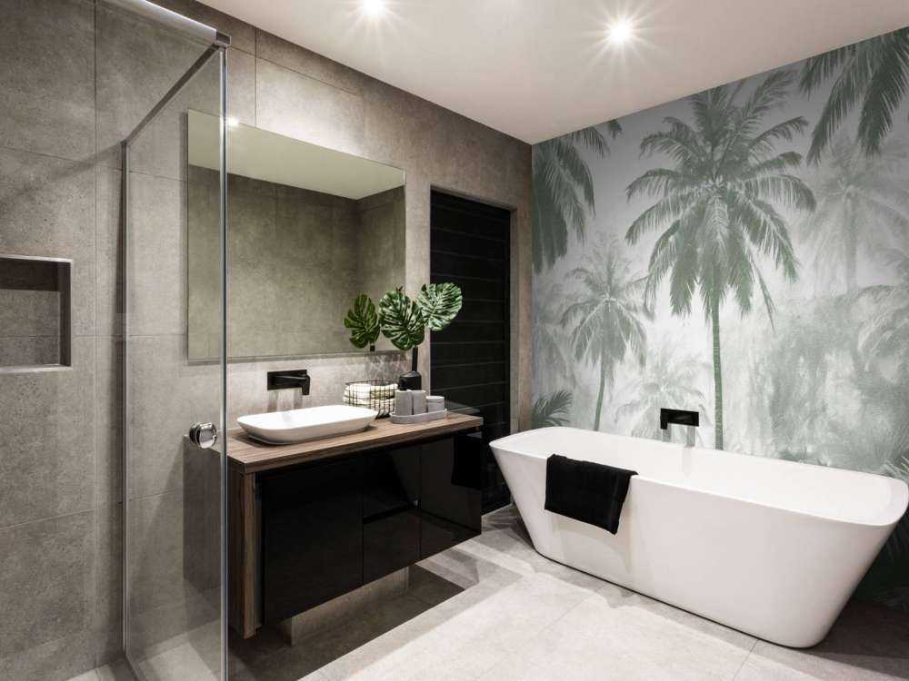 Misty Palm Forest, green