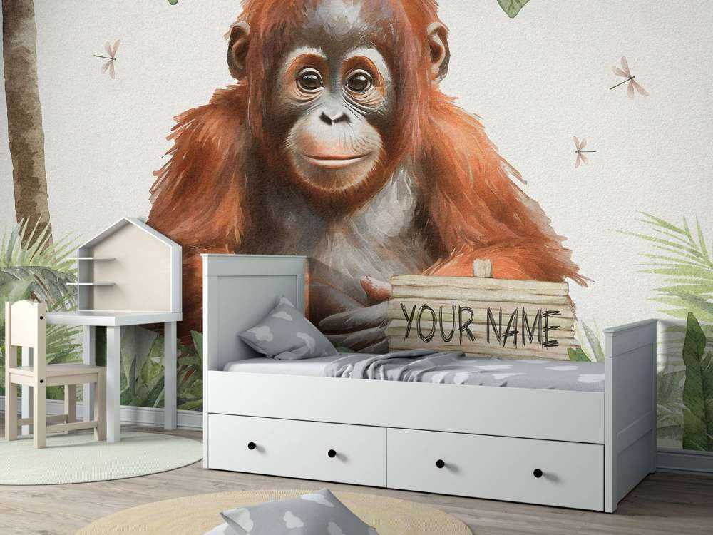 Young orangutan in the jungle