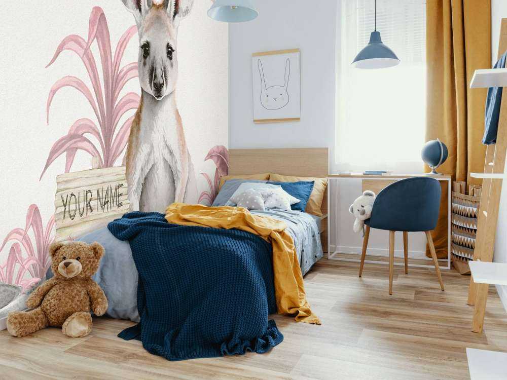 Baby jungle kangaroo pink