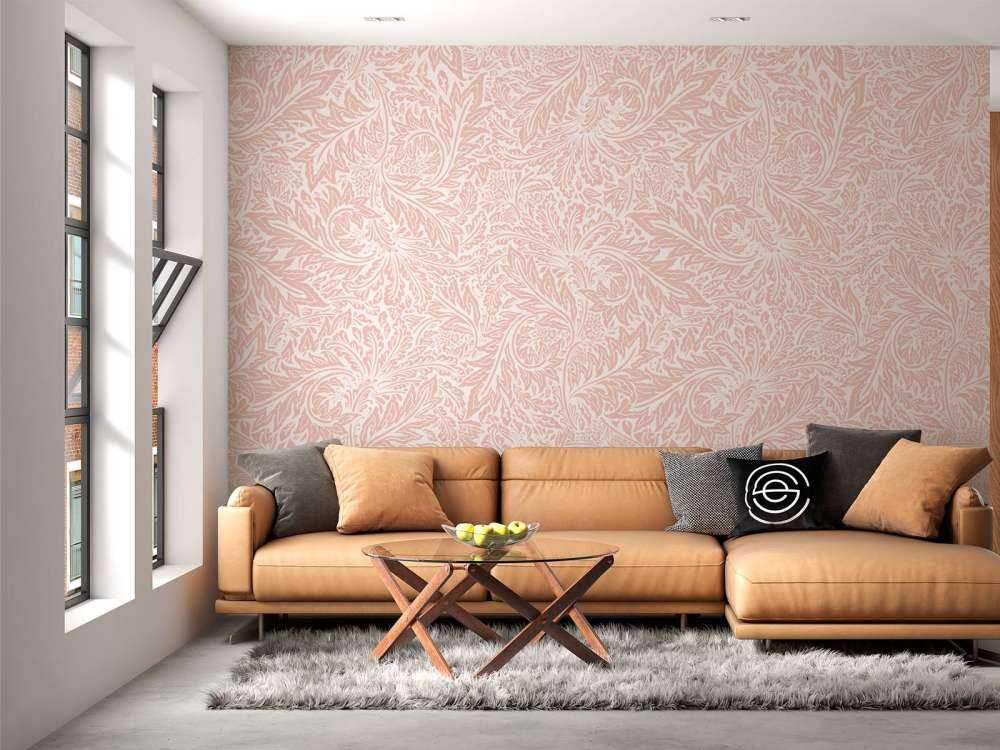 Morris Florals & Leaves - peach fuzz