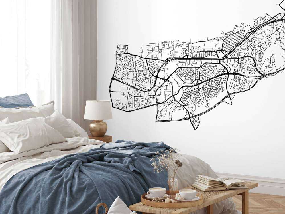 Plattegrond van Muscat, wit 