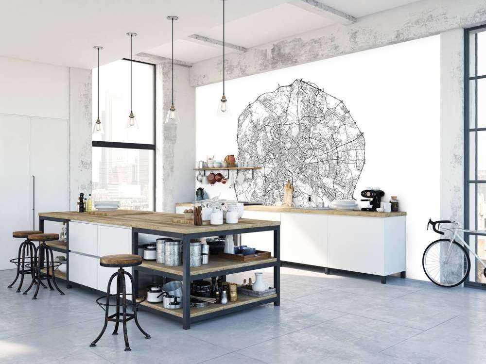 Plattegrond van Rome, wit