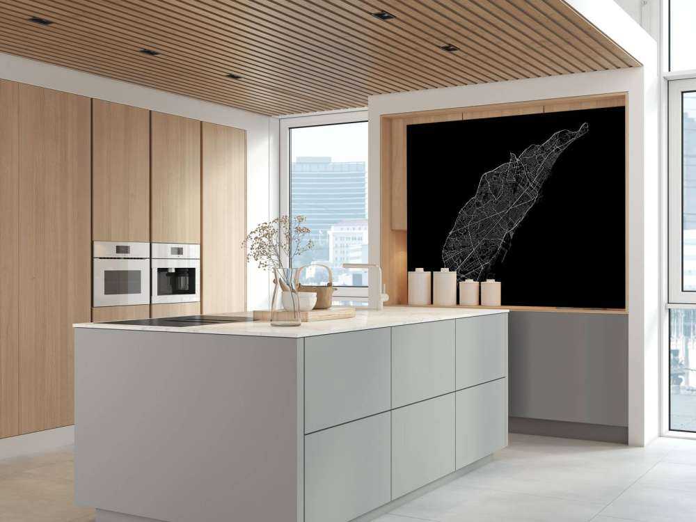 Plattegrond van Barcelona, zwart