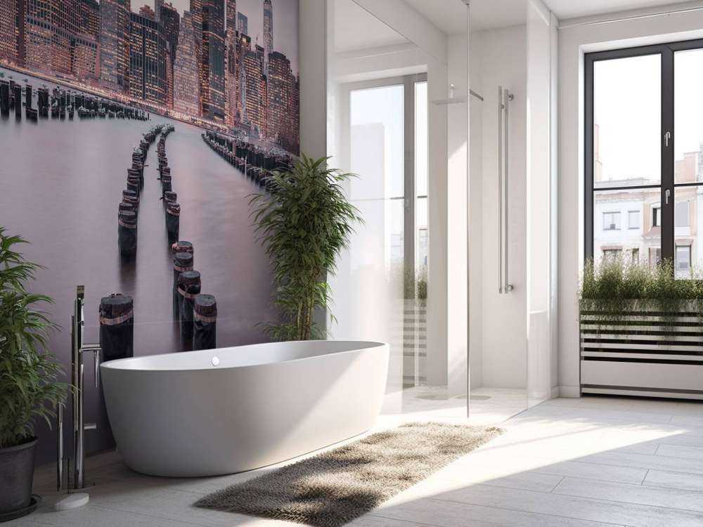 Breakwaters near Manhattan