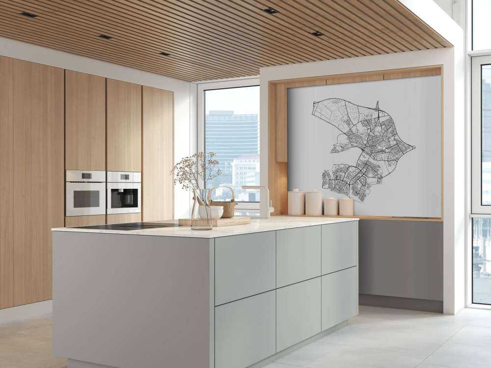 Plattegrond van Arnhem, wit