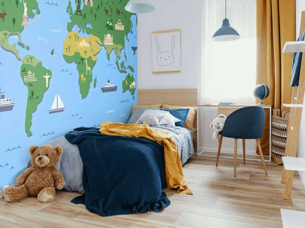 Wereldkaart in groen