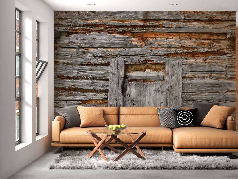 Old wood with door