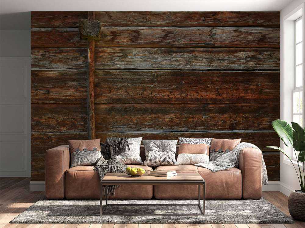 Old wood with support beam