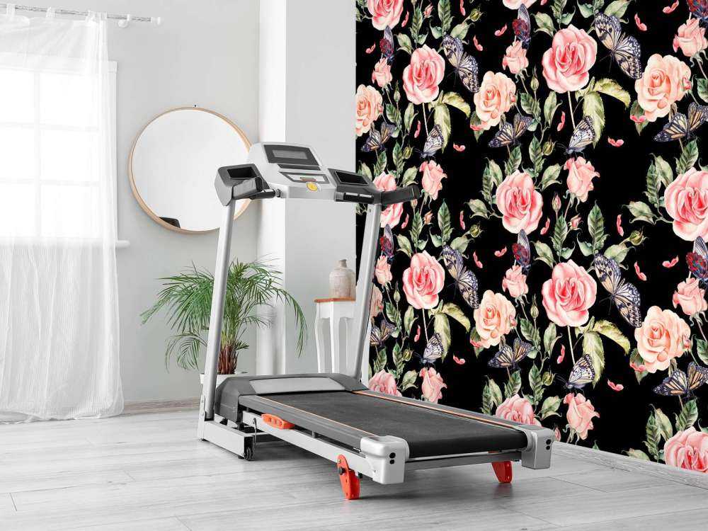 Flowers and butterflies in watercolour