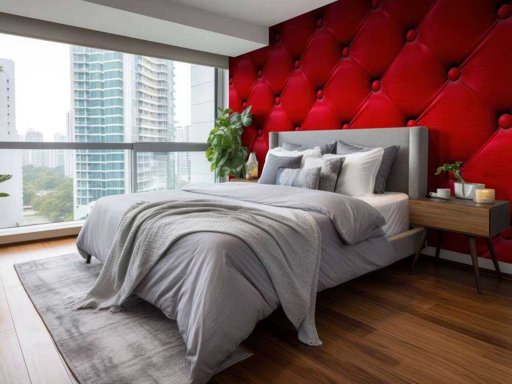 Red Chesterfield look