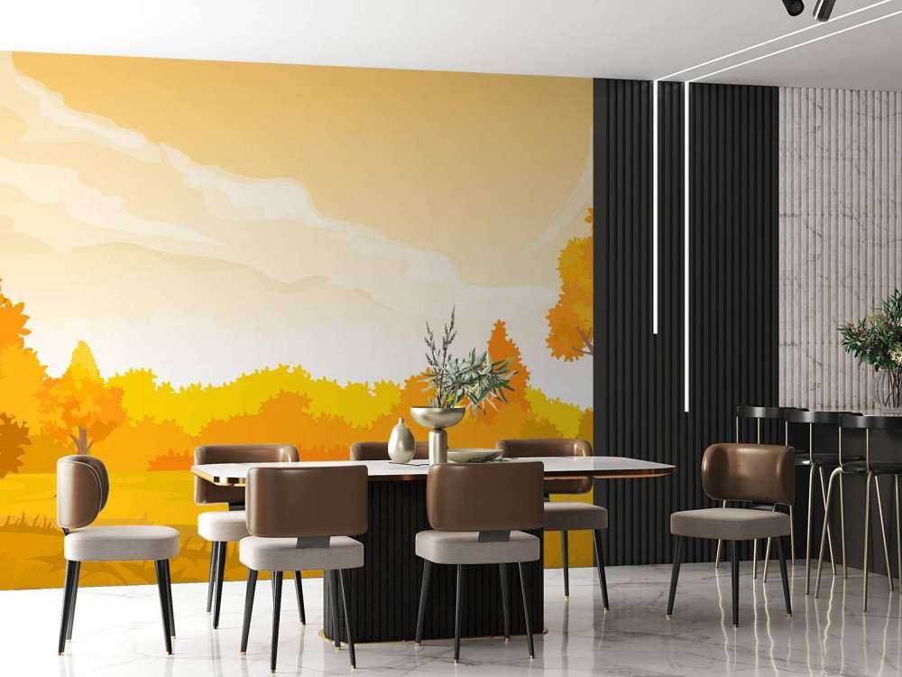 Illustration of autumn landscape