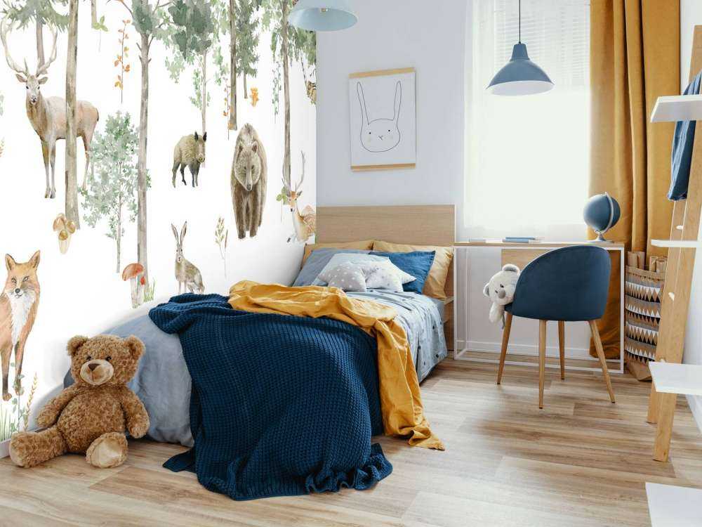 Forest animals of watercolour