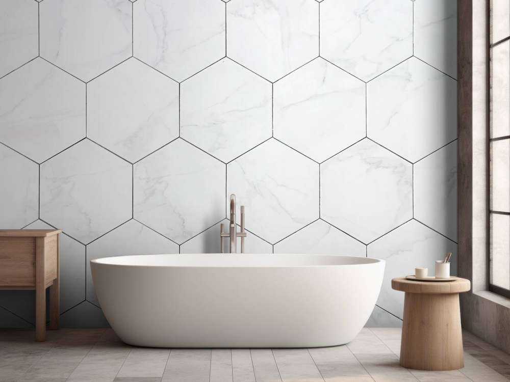 Marble hexagons