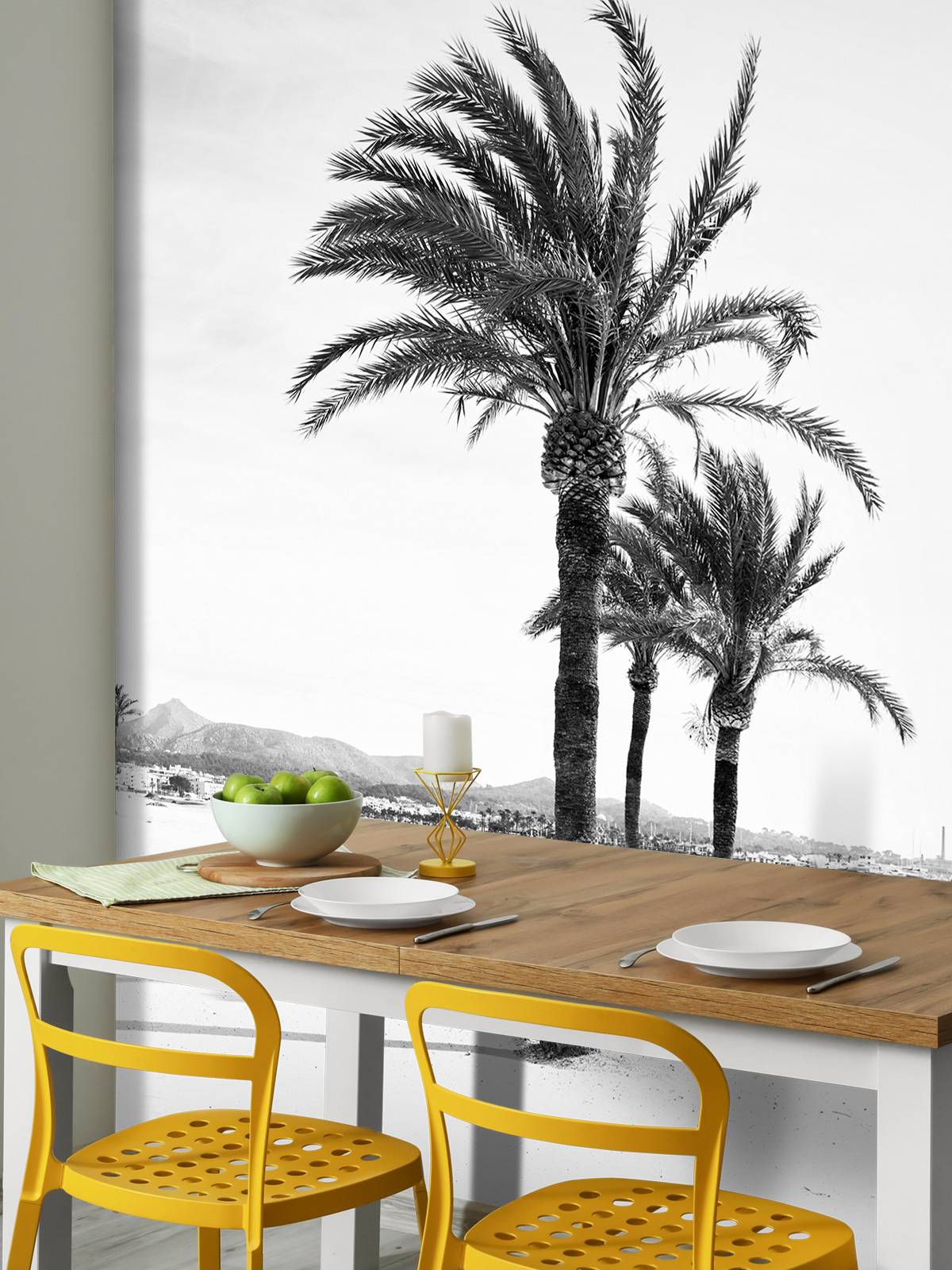 Palm trees together