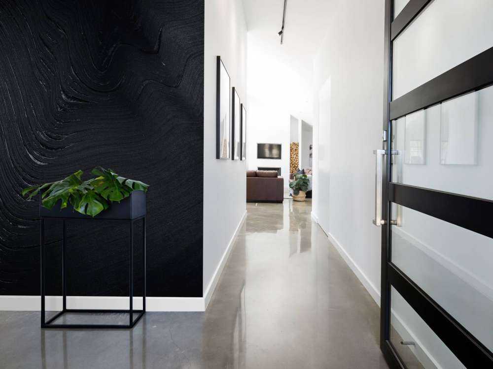 Old palm leaf in black and white
