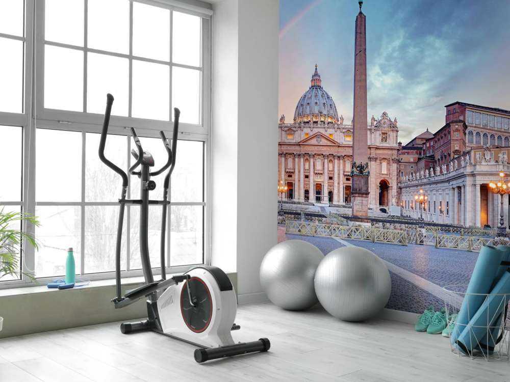 St Peter's Square with rainbow