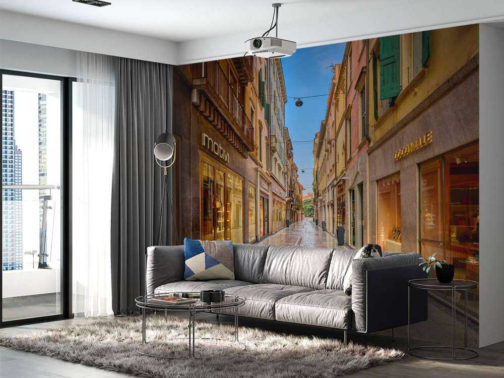 Shopping street early morning