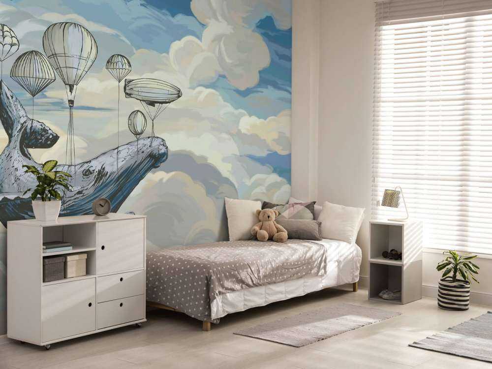 Hot air balloons with a whale