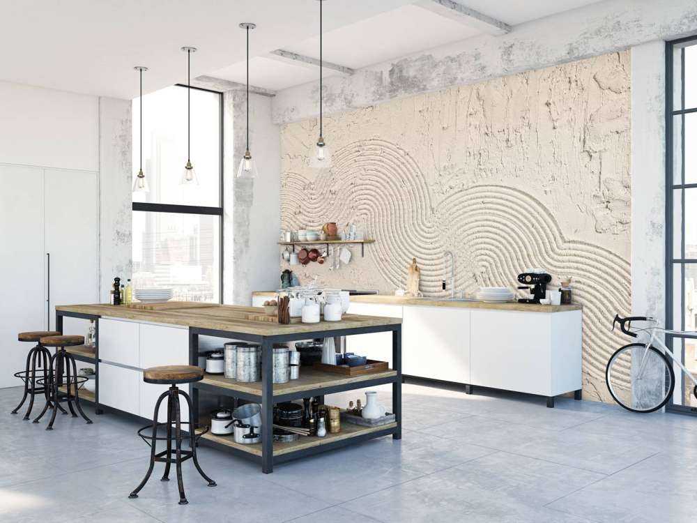 Zen garden structure in linen