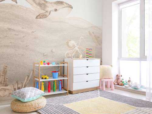 Underwater world in taupe