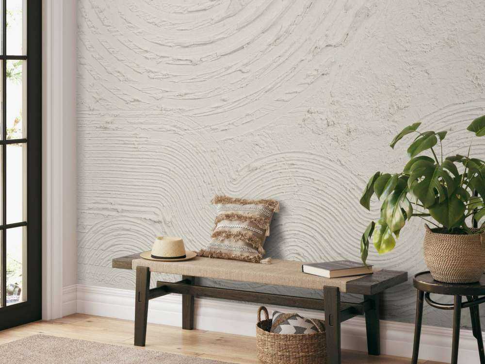 Organic shapes and lines in off white