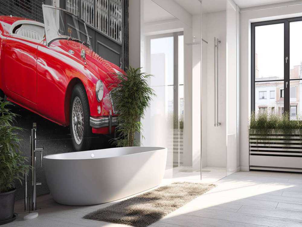 Red classic car