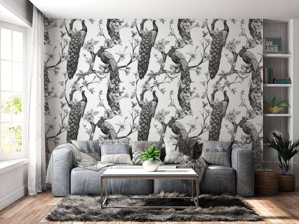 Monochrome Peacock Splendor